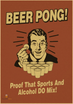 Affiche vintage Beer Pong