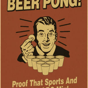 Affiche vintage Beer Pong