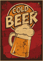 Affiche Bière Cold Beer