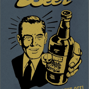 Affiche La Bière Donne Au Cerveau Une Nuit De Repos