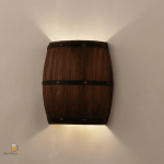 Applique murale en bois style tonneau pour décoration bar