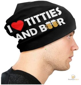 Bonnet amusant avec le slogan "I Love Titties
