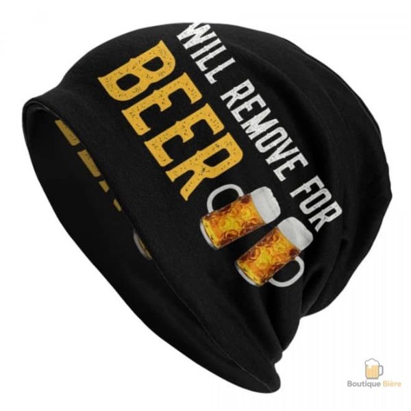 Bonnet "Remove For Beer" avec design humoristique