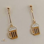 Boucles d'oreilles en forme de chope de bière