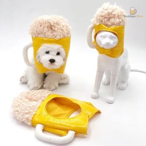 Cagoule chien ou chat avec motif chope de bière