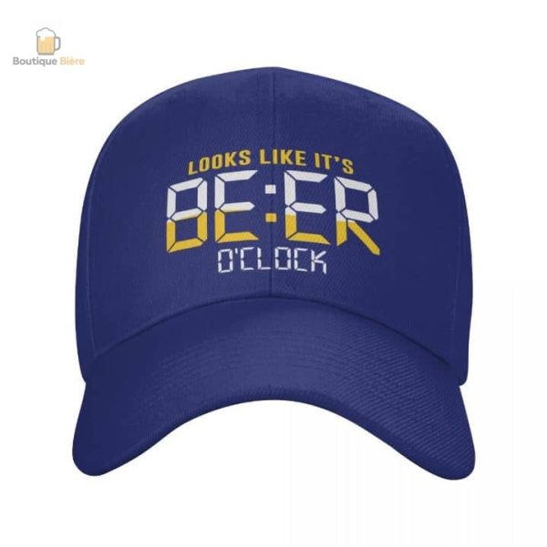 Casquette Beer O'Clock avec un message humoristique