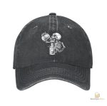 Casquette Squelette Denim pour les amateurs de bière