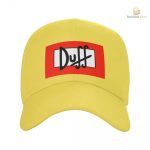 Casquette bière avec design emblématique de Duff Beer