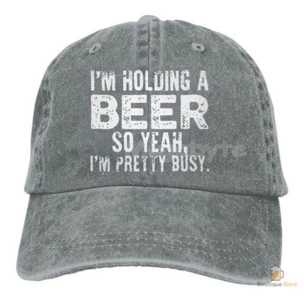 Casquette avec message amusant sur la bière