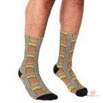 Chaussettes hautes avec motifs de pintes de bière