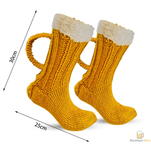 Chaussettes amusantes avec motifs de chopes de bière