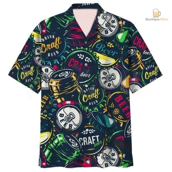 Chemise Hawaïenne Bière Artisanale pour homme