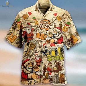 Chemise Hawaïenne Bière Noël pour homme
