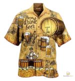 Chemise Hawaïenne Born To Drink Beer pour homme