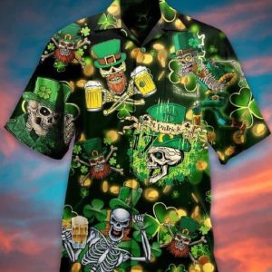 Chemise Hawaïenne Saint Patrick pour hommes