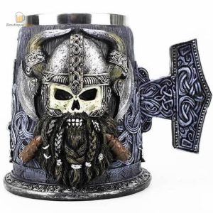 Chope Viking en forme de crâne pour bières