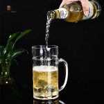 Chope en plastique pour bière, capacité de 1 litre