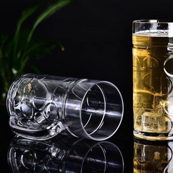 Chope de bière robuste en plastique, facile à transporter