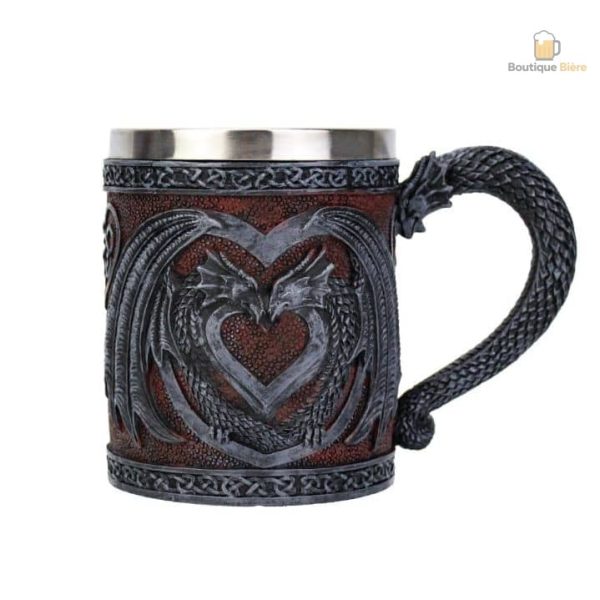 Chope de bière design Cœur de Dragons