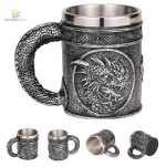 Chope de bière dragon au design infernal unique