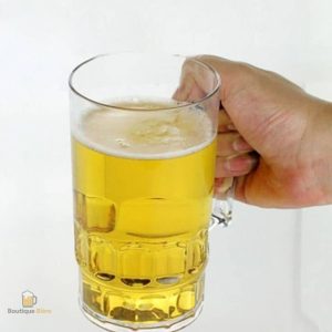 Chope de bière en plastique, taille moyenne, idéale pour les fêtes