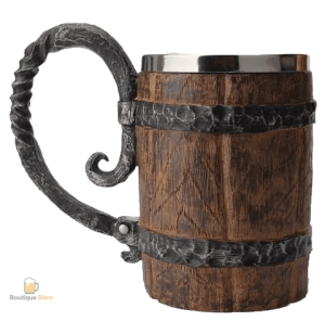 Chope de bière viking en métal décoratif