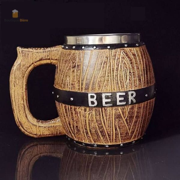 Chope de Bière au design original en forme de tonneau