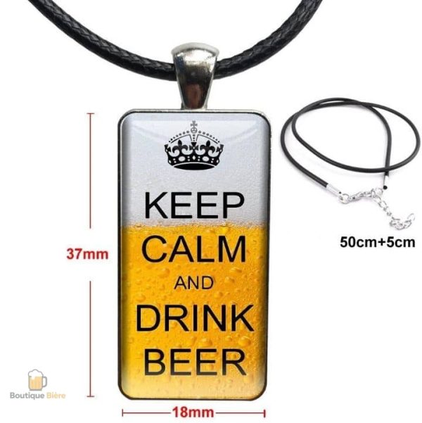 Collier Bière Plaque en métal