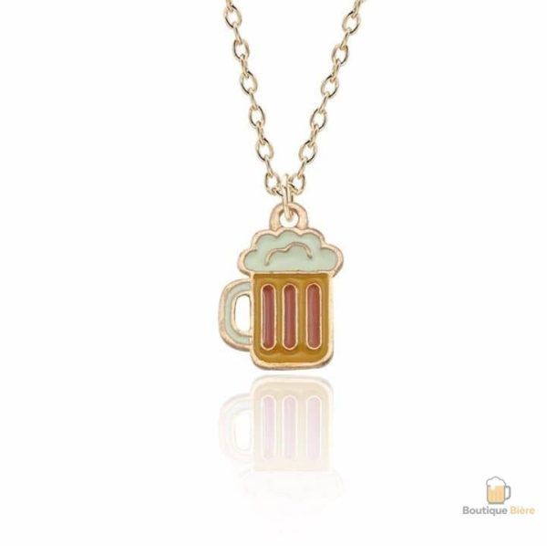 Collier en forme de chope de bière pour les amateurs de bière