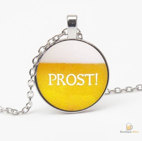 Collier Médaillon Bière Prost en acier inoxydable