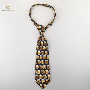 Cravate motif chopes de bière, accessoire festif pour les amateurs