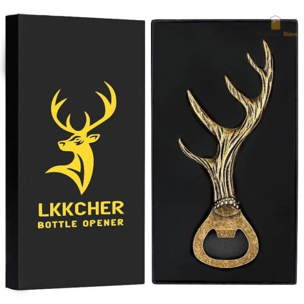 Décapsuleur en bois de cerf avec finition bronze