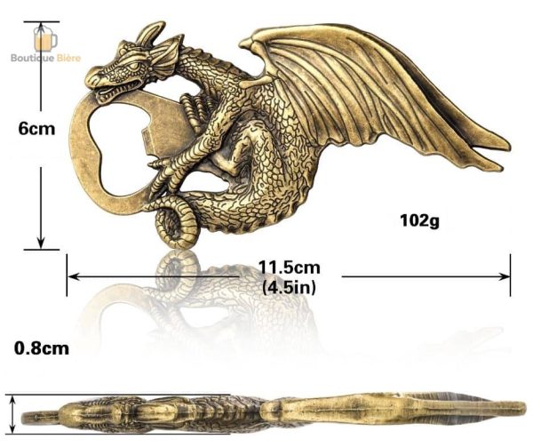 Accessoire original pour amateurs de bière, style dragon décoratif