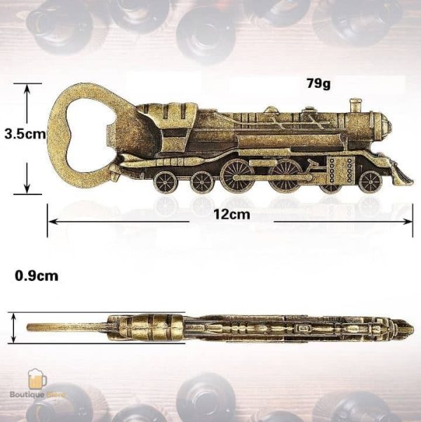 Outil d'ouverture de bouteilles, style locomotive à vapeur