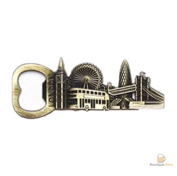 Décapsuleur Londres avec motifs de monuments emblématiques