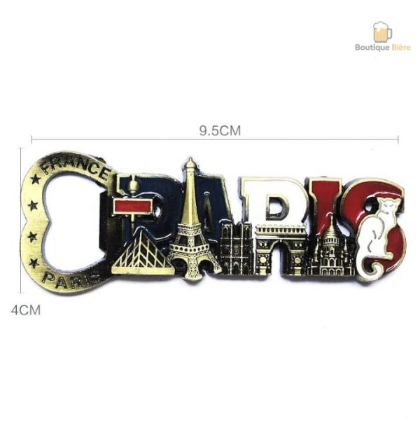 Accessoire bière décoré avec le motif Paris France