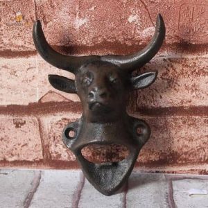 Décapsuleur mural tête de vache, objet décoratif pratique