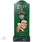 Accessoire mural vintage, parfait pour les amateurs de bière