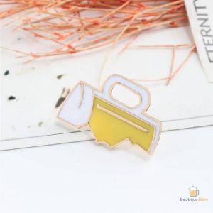 Élégant Pin's Bière, double motif cœur, cadeau original