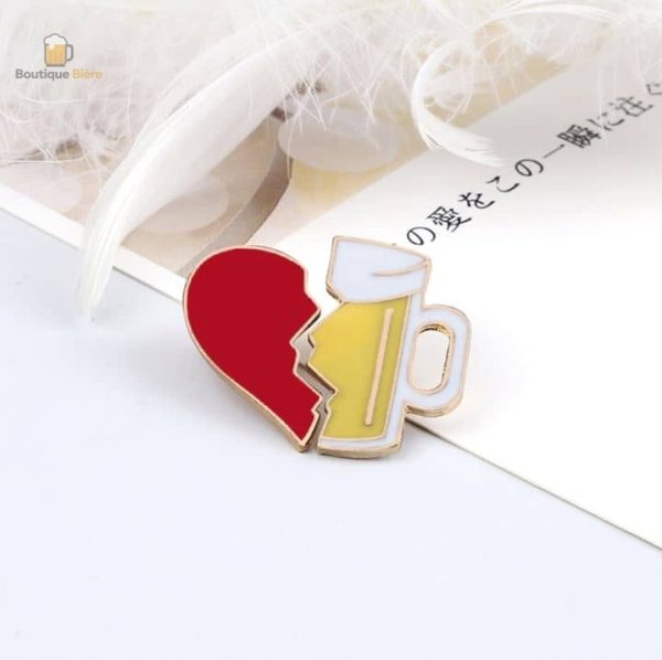 Accessoire Pin's, bière et amour, parfait pour les collectionneurs