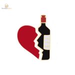 Double Pin's Vin Et Cœur, accessoire pour collection de pin's