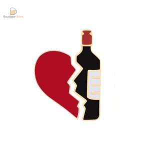 Double Pin's Vin Et Cœur, accessoire pour collection de pin's