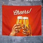 Drapeau Bière Cheers avec motif festif