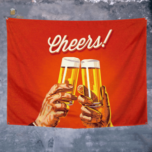 Drapeau Bière Cheers avec motif festif