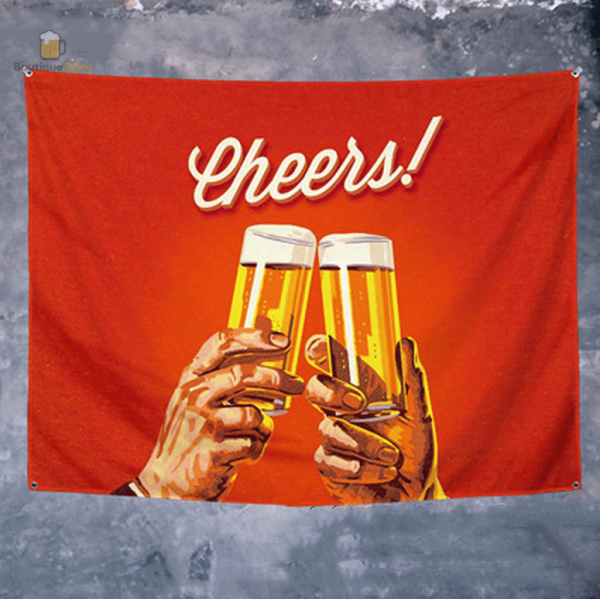 Drapeau Bière Cheers avec motif festif