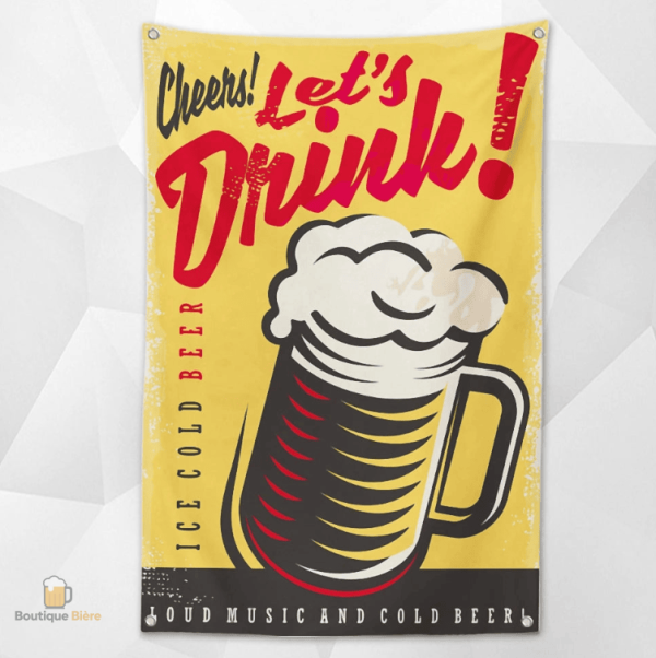 Drapeau Cheers Let's Drink pour célébrer vos moments festifs