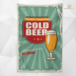 Drapeau Cold Beer en tissu pour amateurs de bière