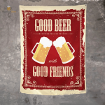 Drapeau Good Beer With Friends pour les amateurs de bière