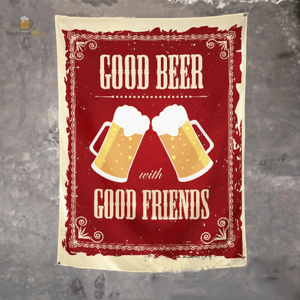 Drapeau Good Beer With Friends pour les amateurs de bière