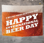 Drapeau Happy International Beer Day décoratif